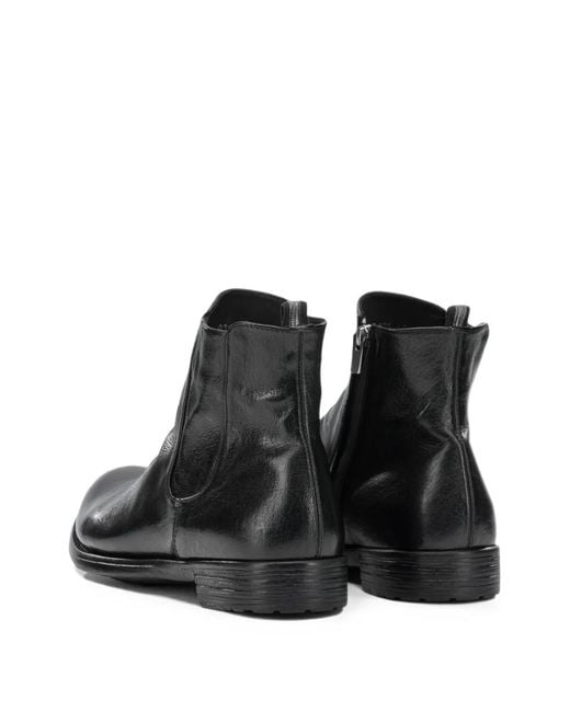 Officine Creative Black Hive 036 Side-Zip Leather Boots for men