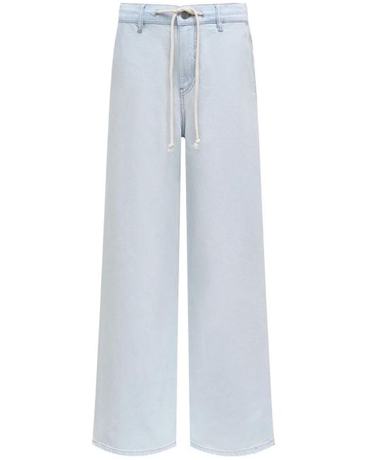 12 STOREEZ Blue 433 Low-Rise Wide-Leg Organic Cotton Jeans