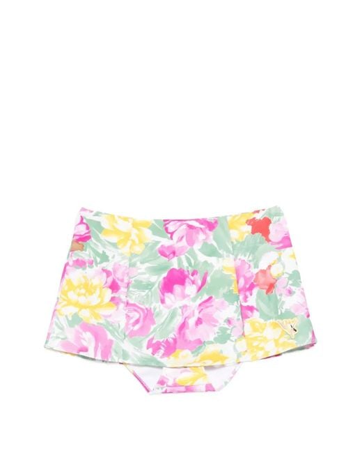 Chloé Pink Floral-Print Bikini Skirt
