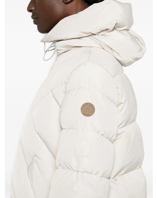 SERGIO MORETTI FIRENZE White Quilted Hooded Jacket