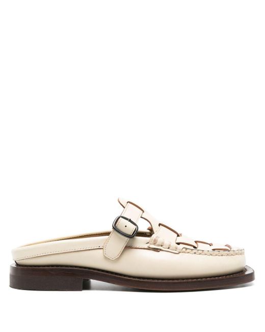 Hereu White Bonell Leather Loafers