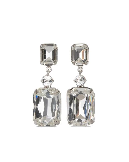 Orecchini Con Cristalli Justine di Jennifer Behr in White