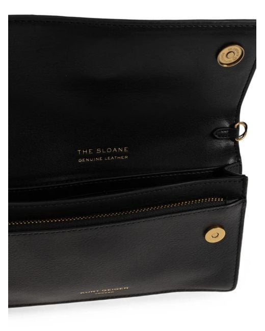 Kurt Geiger Black Sloane Chain Wallet