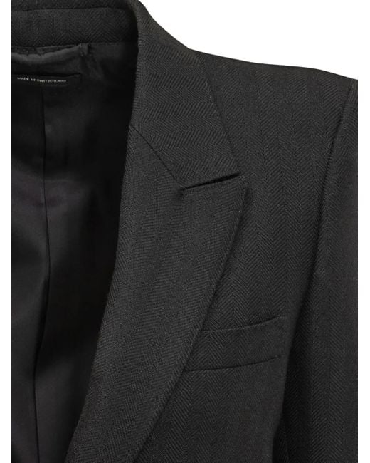 Tom Ford Black Notched-Lapel Single-Breasted Blazer