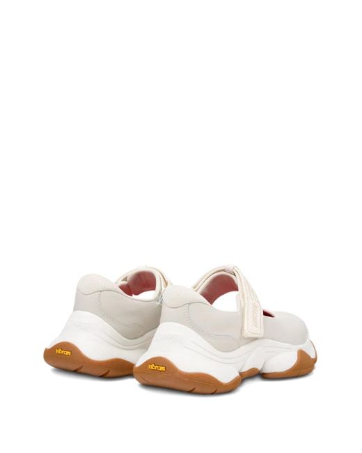 Camper White Leather Strap Sneakers