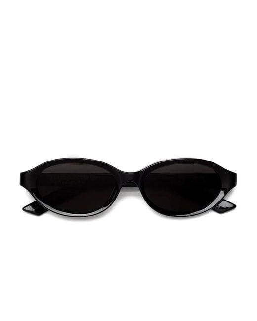 Retrosuperfuture Black Oval-Frame Sunglasses