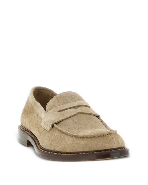 Doucal's Natural Suede Loafers for men