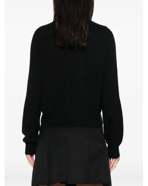Doen Black Petra Embellished-Button Cardigan