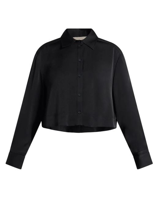 Michael Kors Black Hemd Aus Satin