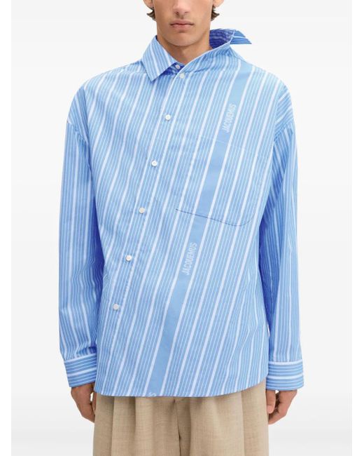 Jacquemus Blue Cotton Shirt for men
