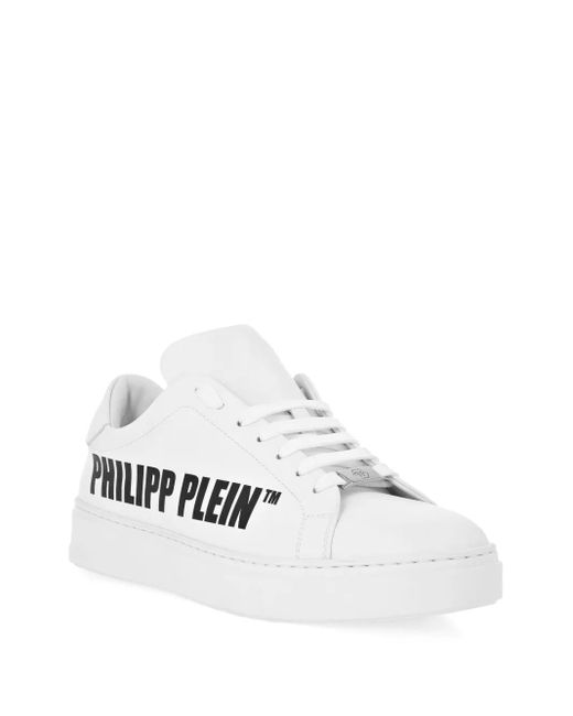 Philipp Plein White Carson Plein Low-Top Sneakers for men