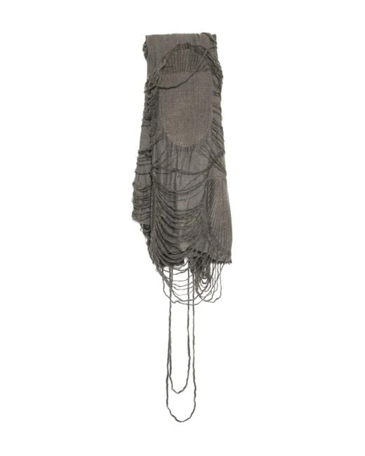 Forme D'expression Gray Fiamma Distressed Scarf