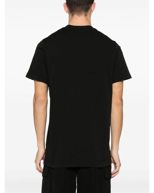 T-shirt en coton à logo appliqué Moncler pour homme en coloris Black