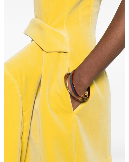 J.W. Anderson Yellow V-Neck Maxi Dress