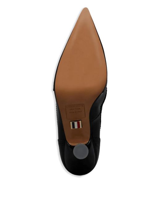 Thom Browne Black Soft Patent Wingtip Pumps 90Mm