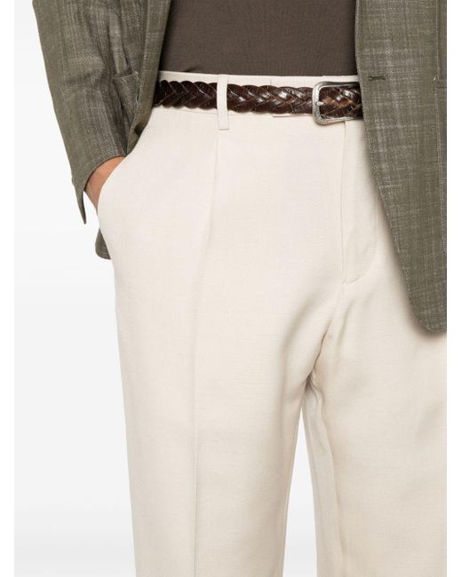 Pantalon à deisgn plissé Lardini pour homme en coloris Natural