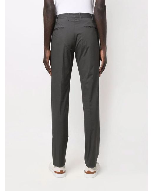 Incotex Gray Certified Summer Poplin Trousers for men