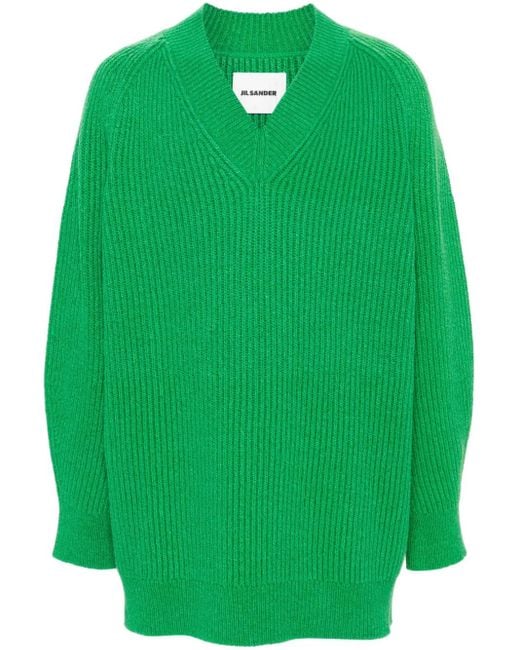 Pull En Maille Nervurée Jil Sander pour homme en coloris Green