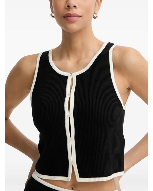 From Future Black Contrast-Trim Top