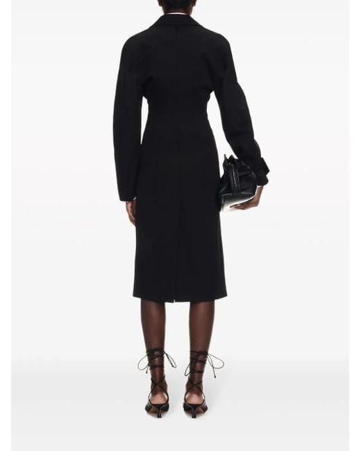 Off-White c/o Virgil Abloh Black Round Techno Gab Single-Breasted Coat