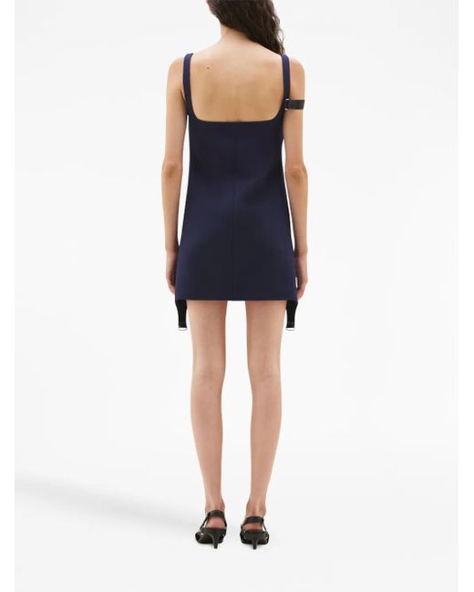 Courreges Blue Cut-Out Zip-Up Dress