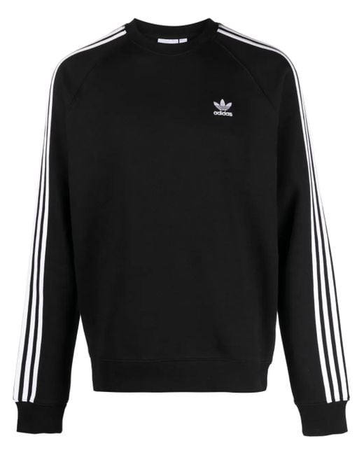 Adidas Black Logo-Print Sweatshirt for men