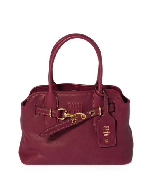 Miu Miu Purple Aventure Nappa-Leather Bag