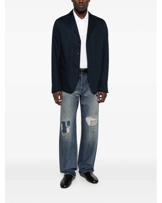 Givenchy Blue Cotton Blazer for men