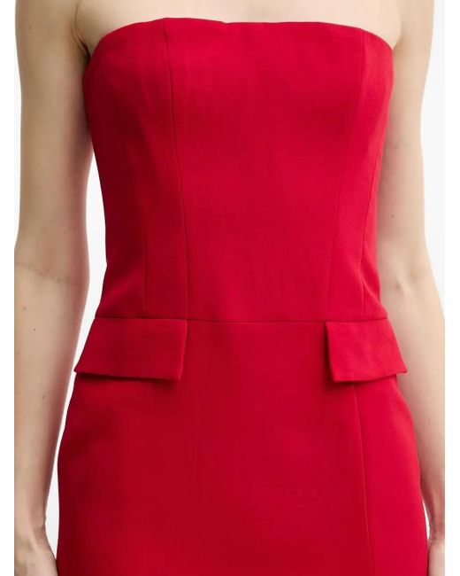 Bardot Red Strapless Midi Dress