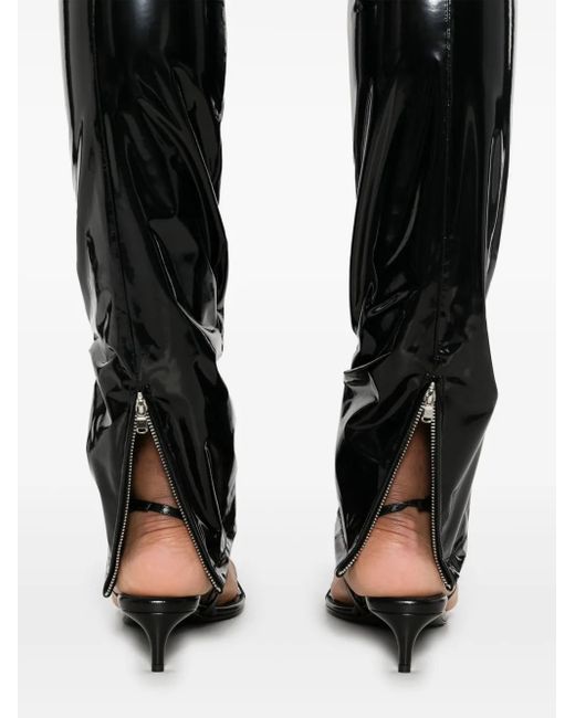 Patrizia Pepe Black Vinyl Leggings