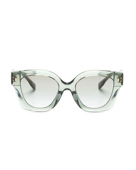 Tory Burch Green Miller Pushed Square-frame Sunglasses