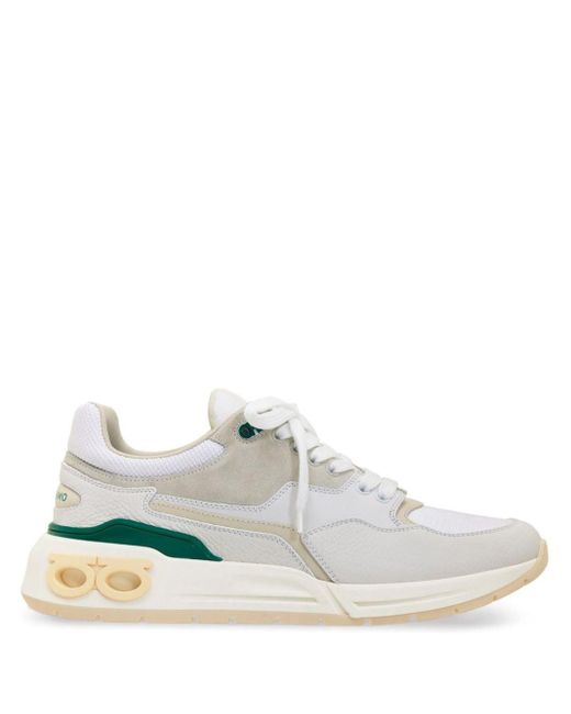Ferragamo Gancini Sneakers Met Ringlets in het White voor heren