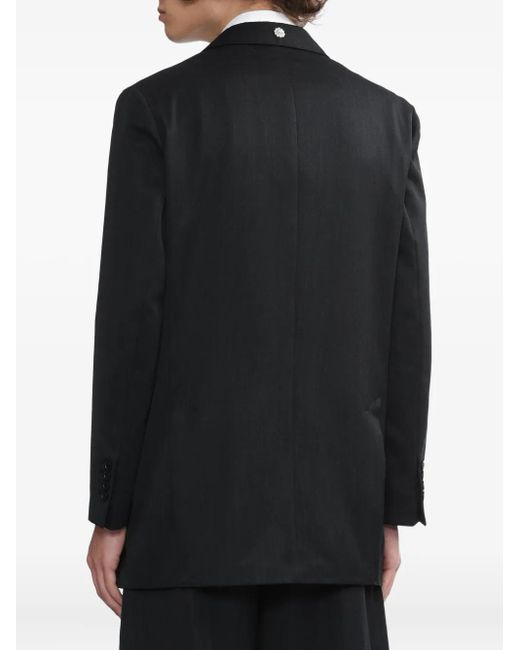 メンズ Simone Rocha フラワー ダブルジャケット Black