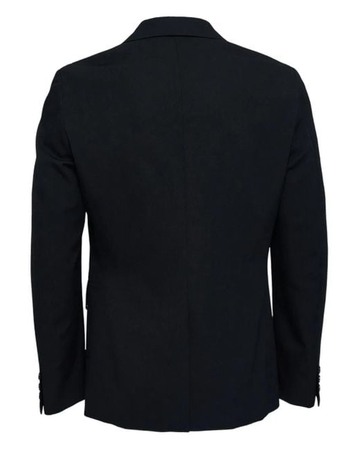 Comme des Garçons Blue Button-Up Wool Jacket for men