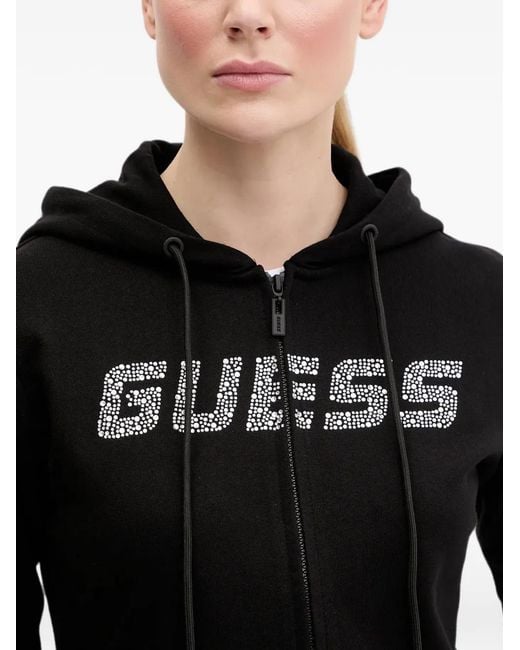 Guess Black Zip-Up Hoodie