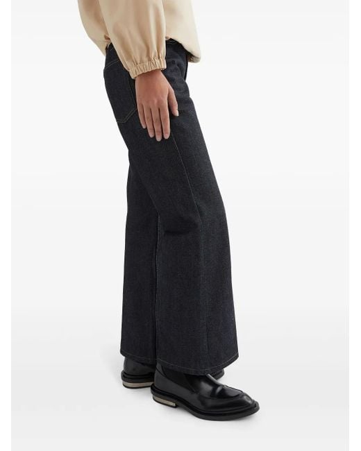 Jil Sander Blue Flared Jeans