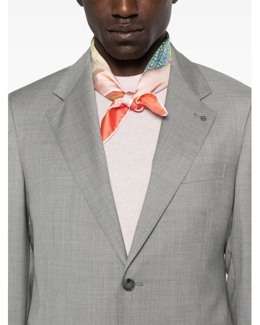 Tagliatore Gray Virgin-Wool Suit for men