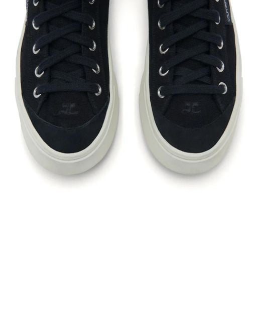 Courreges Blue Canvas 01 High-Top Sneakers for men