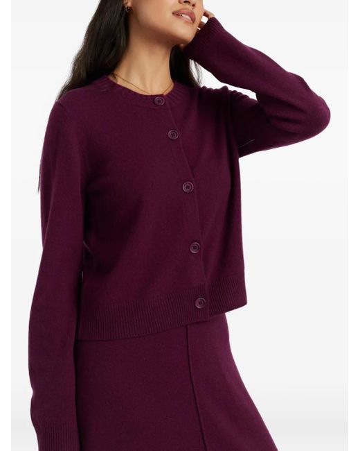 Cardigan Boutonné À Col Rond Chinti & Parker en coloris Purple