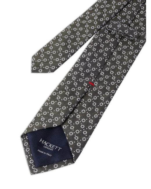 Hackett White Natte Circle Dot Tie for men