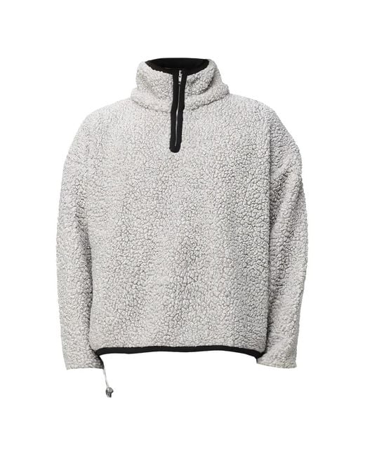Bonsai Gray Bouclé Zip-Fastening Sweater for men