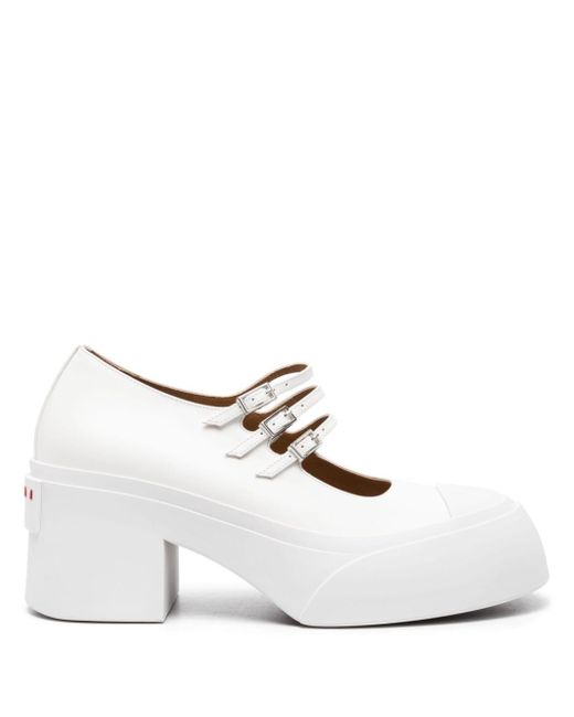 Marni Mary-jane Loafers in het White