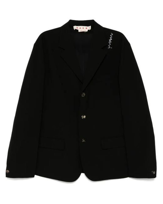 メンズ Marni ハンドトリム ジャケット Black