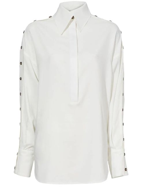 Proenza Schouler White Marocaine Silk Shirt