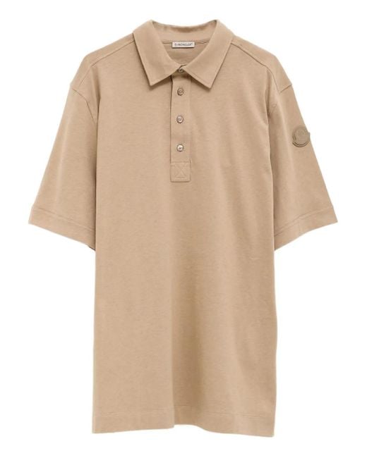 Polo D Con Parche Del Logo Moncler de hombre de color Natural