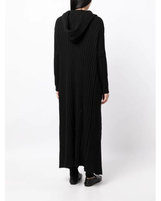 Teddy Cashmere Black Amalfi Cashmere Midi Cardi-Coat