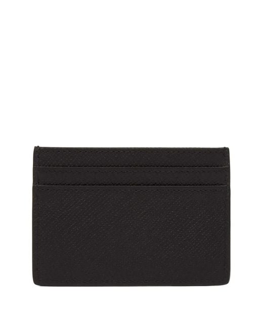 Smythson Black Panama Flat Cardholder