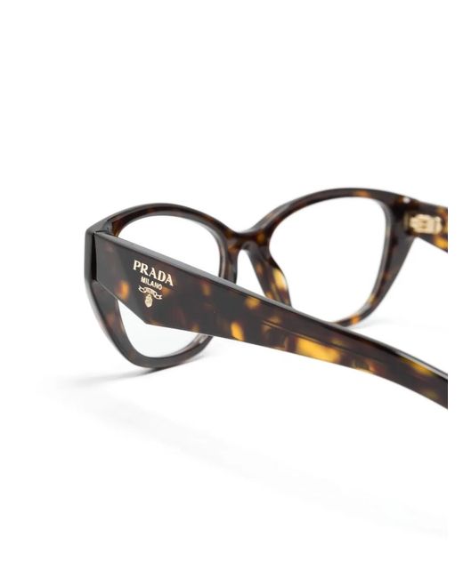Prada Brown Cat-Eye Frame Glasses