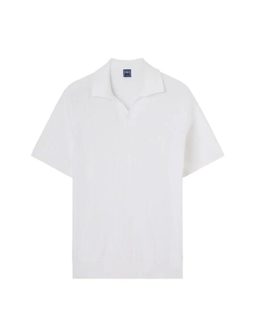 Fedeli White Matheus Ribbed-Knit T-Shirt for men