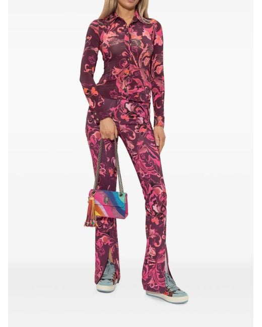 Kurt Geiger Southbank Tag Sneakers Met Patchwork in het Pink